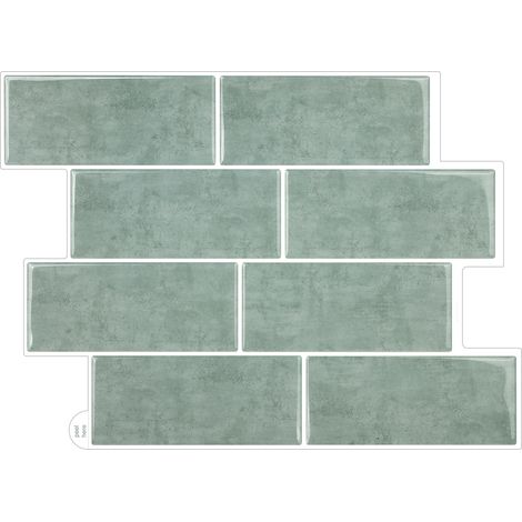 Crédence de Cuisine Adhésive Muraux - Lot de 10 Panneaux Imperméable Imitation Carrelage Décoratif, Épaisse pour Cuisine et Salle de Bain (1/5)