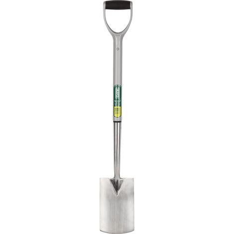 Draper Stainless Steel Soft Grip Border Spade (Model 83758) for Gardening and Landscaping Tasks
