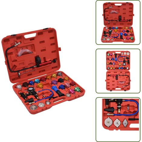 Druckprüfgerät für Kühlsystem & Kühlerdeckel 28-tlg. - Kühlsystemprüfung - Drucktest - Leckageortung - Kühlmittelwechsel - Werkstattset (1/5)