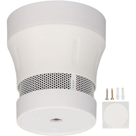 BUNTHAUS Détecteur de fumée Wi-Fi blanc compatible avec l'application Tuya, alarme incendie intelligente sans fil pour la maison (1/5)