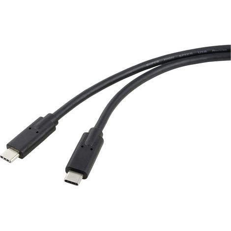 Renkforce USB-C® Kabel  USB4® USB-C® Stecker, USB-C® Stecker 1.00 m Schwarz doppelt geschirmt RF-524