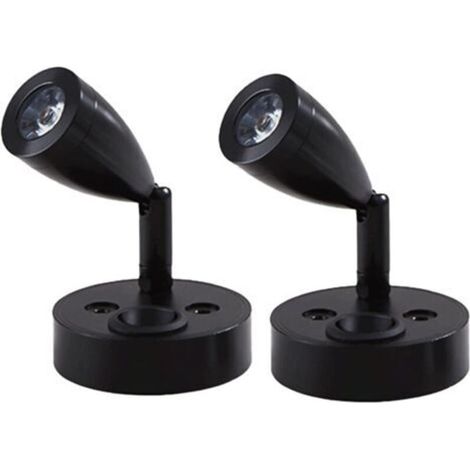 Lámparas de lectura LED de 2 piezas, 12 V, interruptor ajustable, lámpara de mesilla de noche de pared, luz interior para autocaravana, blanco 6000 K - Crezuo