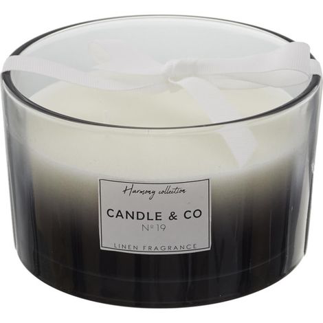 Bougie Parfumée 3 Mèches "Harmony" 13cm Linge Frais