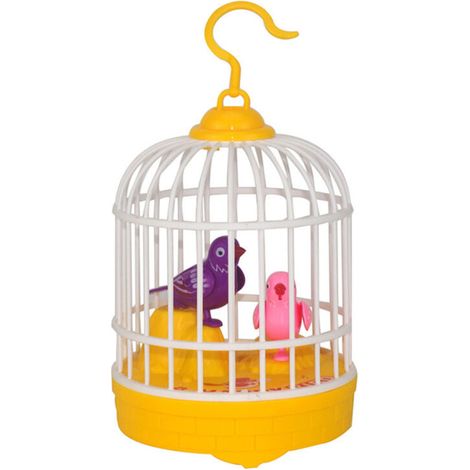 Cage à Oiseau Chantant avec Contrôle Vocal et Sons Inductifs pour Enfants (1/4)