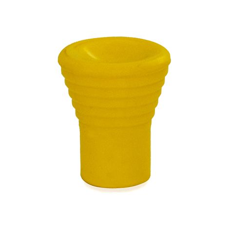 Pomolo rigato in plastica - Ø 15 mm. - giallo