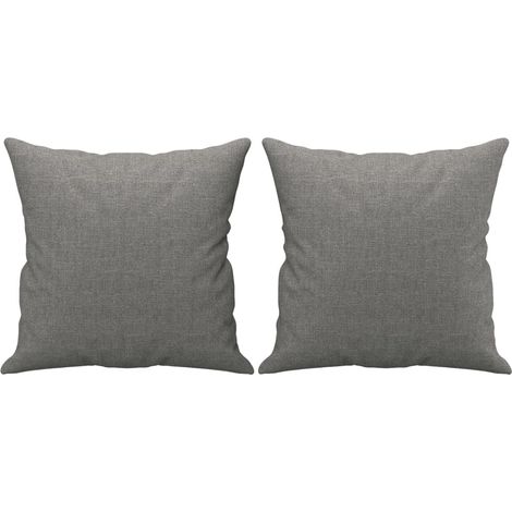 Maison Exclusive - Cojines decorativos 2 uds tela gris oscuro 40x
