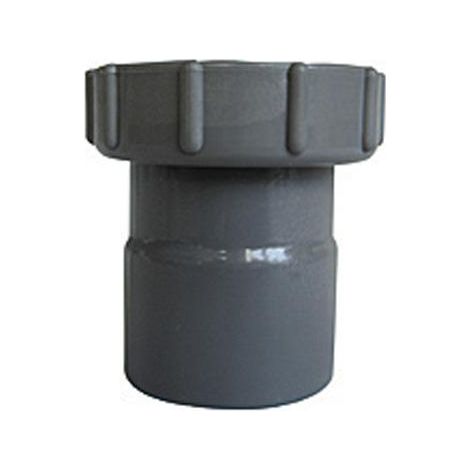 Blanc Habitat – Raccord d'évacuation PVC femelle 40mm – Écrou prisonnier et douille coller – Joint inclus – Pour installations sanitaires (1/2)