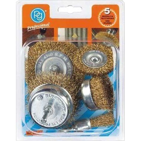 Cepillos de acero Kit de 5 piezas 497.02 Pg