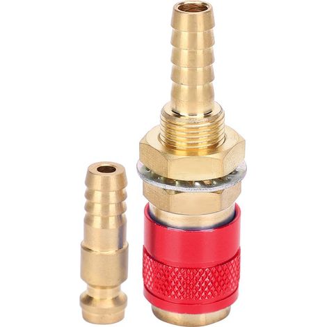 Argon Rapints de Connexion Rapide Adaptateur de Gaz à Gaz Refroidi à l'eau Adaptateur de Connecteur Rapide Connecteurs Rapides Connecteur Connecteur Adaptateur Refroidi et Gaz (YELLOW) (BLUE) (rouge) (1/5)