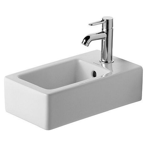 Duravit VERO lavabo con troppopieno pad 250x450mm 1 foro rubinetto bianco