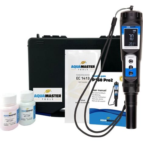 Aqua Master P160 Kombomessgerät – Digitales pH & EC Messgerät (1/5)