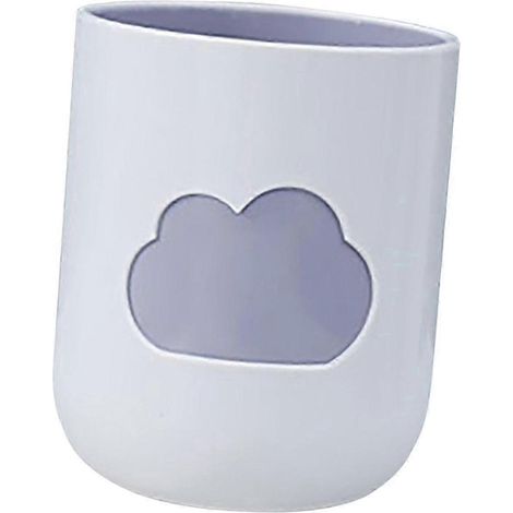 Gobelet de salle de bain rond, simple et robuste, antidérapant, grande capacité, à motifs, résistant, pour pinceaux de maquillage et bain de bouche.-gray (1/5)