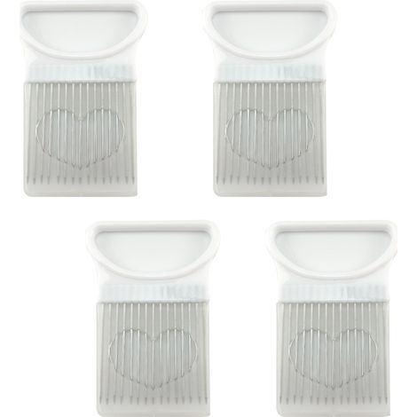 Holder Pour Oignon - Coupe-Oignon En Acier Inoxydable Et Plastique - Pour Coupes Précises D'Oignons Tomates Pommes De Terre - 4 Pièces (1/5)