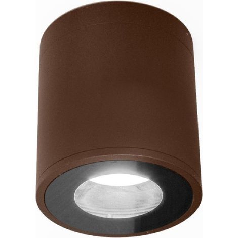 Trade Shop - Foco Lámpara De Techo Casquillo Gu10 Redondo Exterior Led Resistente Al Agua -      Brown (1/5)