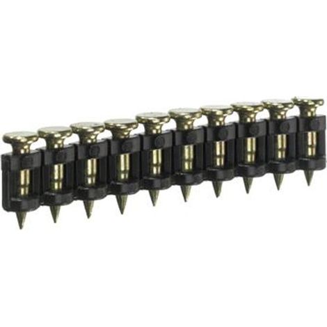 Caja de 1000 clavos para concreto de 2,7 mm + 1 cartucho de gas