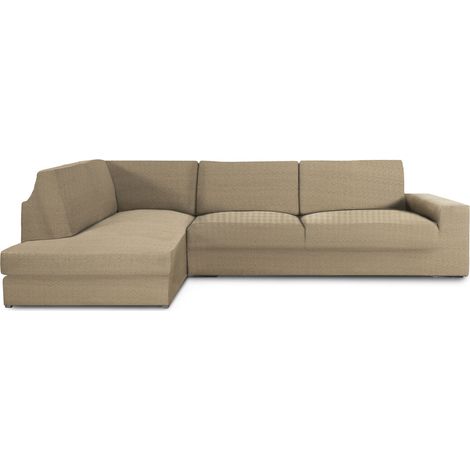 Housse de canapé d'angle gauche beige Jaz 350-500 (1/5)