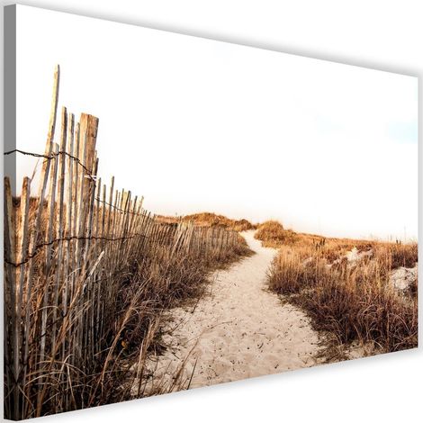 Tableau sur toile Chemin à travers les dunes Plage Mer 60x40 (1/5)