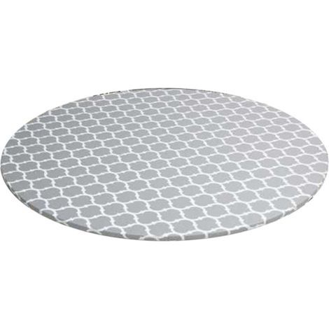 Nappe Ronde Étanche en PVC avec Bord Élastique Housse de Table Intérieur Extérieur (1/4)
