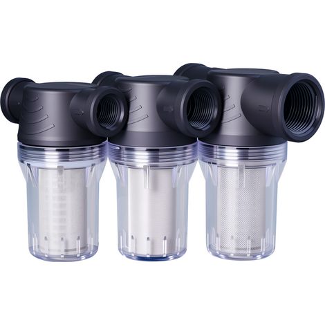 3-teiliges Inline-Filtersieb – 250 Mesh Edelstahlgewebe – 1/2"-Innengewinde – Modell LCG1 – Hochdruckreiniger – Wasserpumpe – 250 M – 3-teilig (1/4)