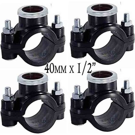 Set di 4 Presa a staffa per irrigazione 40 mm x 1/2'' Utilizzato per l'installazione di elementi di irrigazione