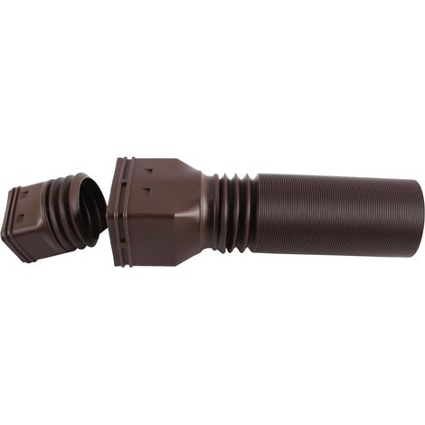 Flexible Gutter Downpipe Extension Adjustable Length Retractable Drainage Pipe for Rain Gutter (Brown) (1/5)