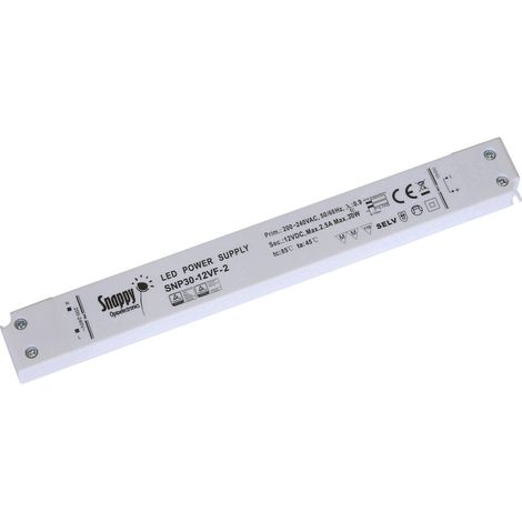 Dehner Elektronik SNP30-12VF-2 LED-Trafo Konstantspannung 30 W 0 - 2.5 A 12 V/DC nicht dimmbar, Mon