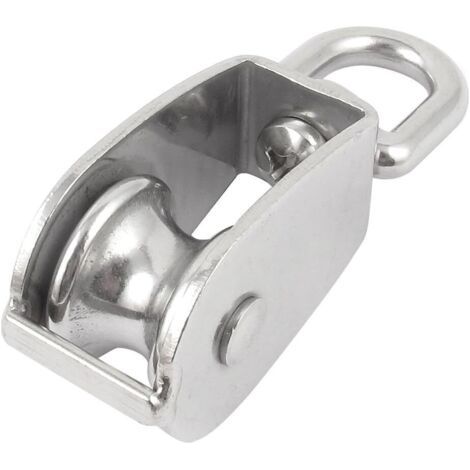 25 mm Dia simple émerillon levage pivotant Eye Wire Rope Poulie roue 0.15ton (1/2)