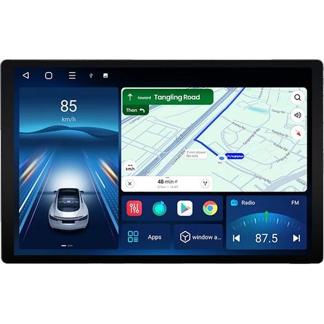 Autoradio con schermo ad alta risoluzione, compatibile con Dodge Caliber e Jeep Compass 2010-2016, X7 MAX 6-128-13.1 (1/2)
