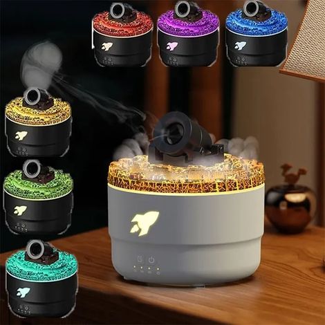 Humidificateur d'air portable, diffuseur de parfum, humidificateur USB, lampe d'ambiance, blanc (1/5)