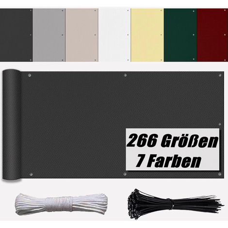 brise vue balcon cache vue balcon brise vue toile jardin occultant terrasse sur mesure resistant portail exterieur bache pour balcon jardin exterieur anthracite gris blanc impermeable protection (1/5)