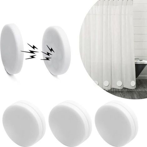 Poids magnétiques en caoutchouc anti-envol pour rideaux extérieurs – Lot de 4 pièces (2 paires), finition discrète et résistante (1/3)