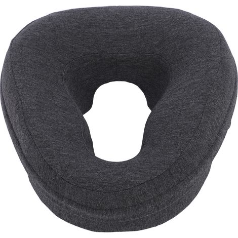 Oreiller de visage en mousse à mémoire de forme douce et ergonomique pour un sommeil confortable à domicile, idéal pour une utilisation spa à la maison, gris foncé (1/5)