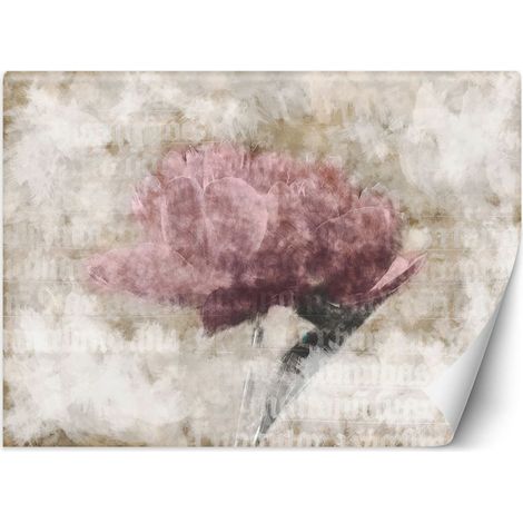Papier peint fleurs abstraites aux pastels - 400 x 280 cm (1/4)