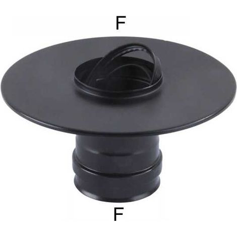 Roseta de acero inoxidable 8 con junta negra para pellet 300 Maral