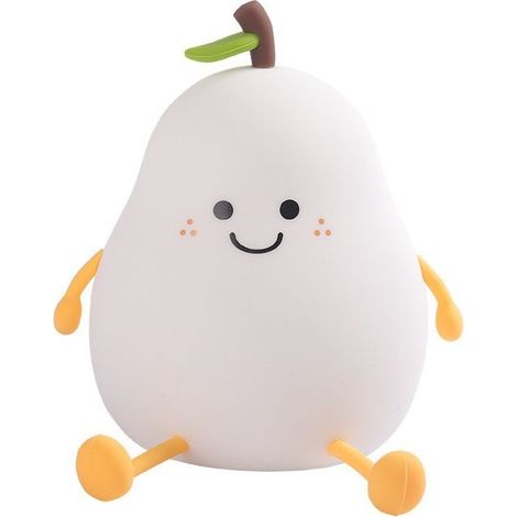 1 Veilleuse enfant, forme poire, 7 couleurs LED, minuterie intégrée, rechargeable USB, lampe de chevet pour chambre d'enfant (1/5)