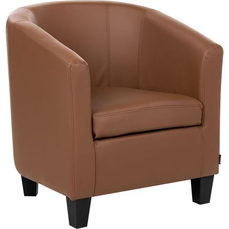 Sessel BORWICK Kunstleder Braun