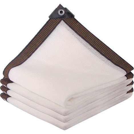Filet d'ombrage, filet de protection solaire blanc, tissu d'ombrage perméable, adapté aux serres, terrasses, jardins et plantes (3x4 mètres). (1/5)