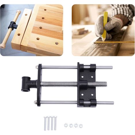 Pinza para madera de 7 pulgadas, pinza de mordazas planas para fresadora, herramientas para madera, pinza para madera, mandril delantero, mesa de trabajo para cepilladora. (1/5)