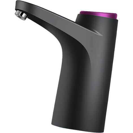 Distributeur d'eau portable et silencieux, sans BPA, batterie 4 W, 1200 mAh, avec pompe à eau automatique, idéal pour la maison et le bureau (noir). (1/5)