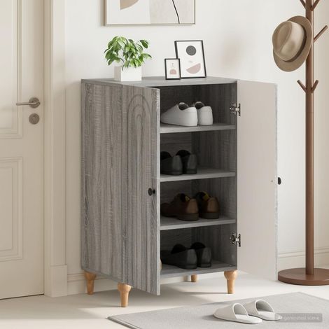 vidaXL Shoe Cabinet ALKMAAR 59.5 x 39.5 x 90 cm Engineered Wood (1/5)