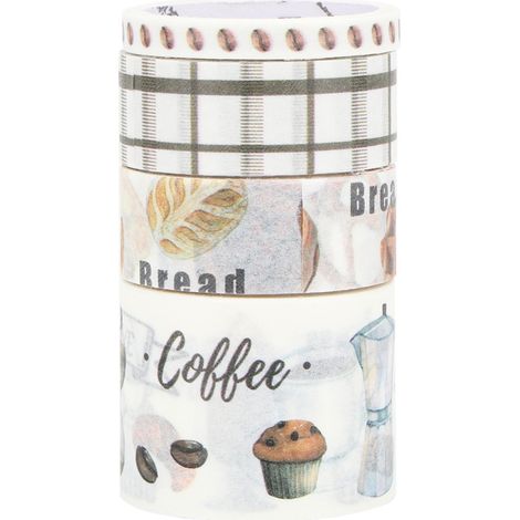 Lot DIY 4 Rouleaux Ruban Adhésif Décoratif Délicat Stickers Vifs pour Journal (2) (1/5)
