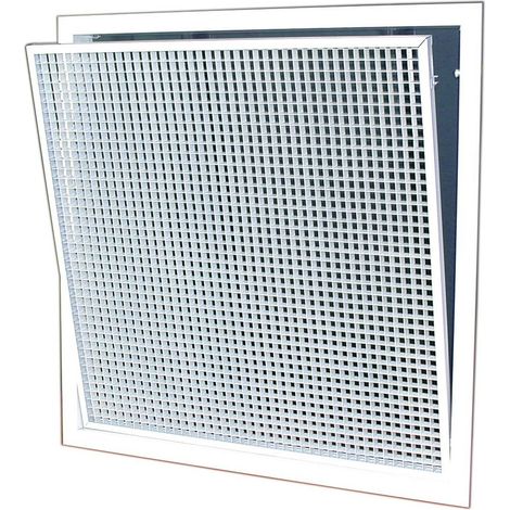 Grille de reprise à mailles fixes, alu blanc, filtre démontable, D 600 x 300 mm S&P (UNELVENT) 879648