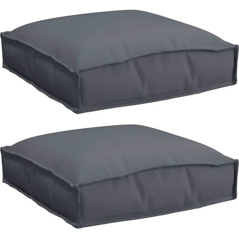 Kissen 2 pcs Oxford-Stoff Anthrazit 40 x 40 x 8 cm vidaXL (1/5)