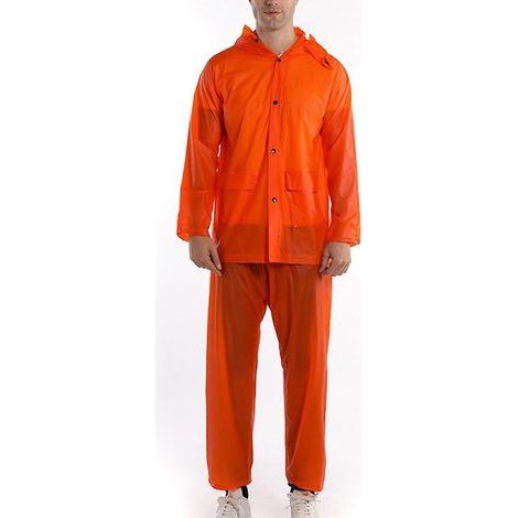 Imperméable homme/femme en PVC transparent pour adulte, ensemble imperméable et pantalon de pluie résistant aux intempéries (1/5)