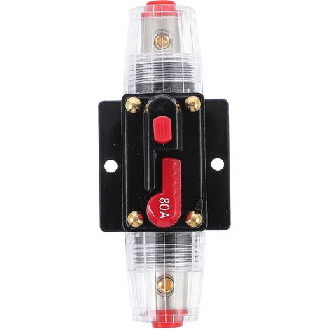 Interrupteur pour bateau, interrupteur marin, fusibles automobiles, disjoncteur 12 V, onduleur à fusibles-10X4.5X4CM-Black