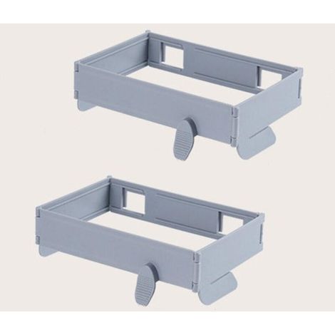 Poubelle pliable, adaptée aux comptoirs de cuisine, essentiels de cuisine, support mural pour sac en plastique (gris, 2 pièces) (1/5)