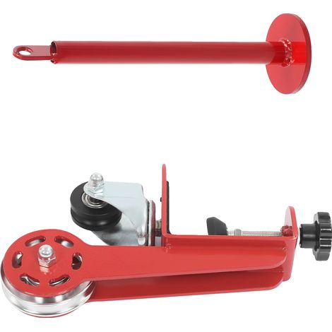 Attrezzo per esercizi da polso, design compatto, carico massimo 80 kg, colore rosso. (1/2)