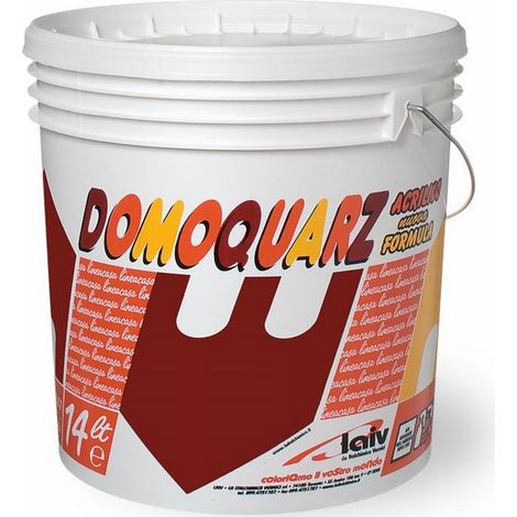 Rivestimento Idropittura al Quarzo Domoquarz Laiv colore Bianco 4 Lt.