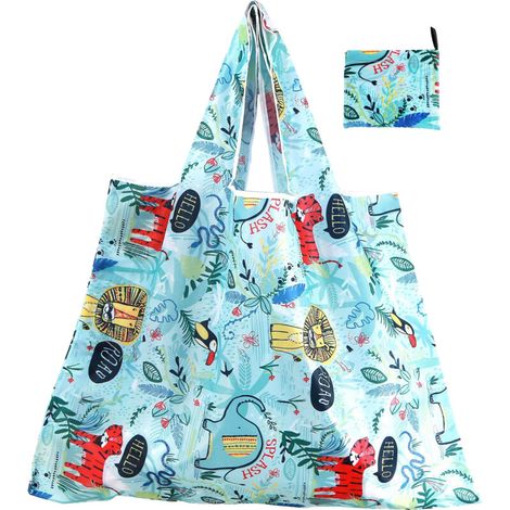 Sacs de courses réutilisables et portables, sacs de courses pliables, sacs de courses résistants, sacs fourre-tout imperméables (1/5)