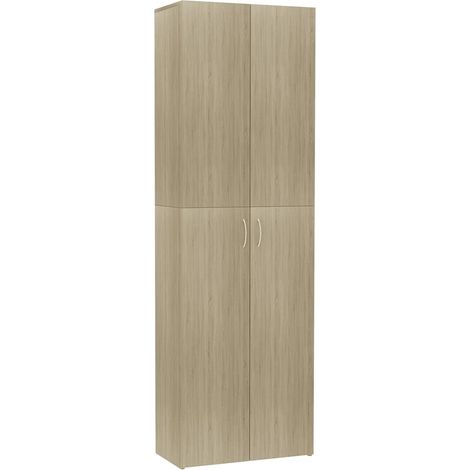 Office Cabinet Sonoma Oak 60x32x190 cm Engineered Wood vidaXL